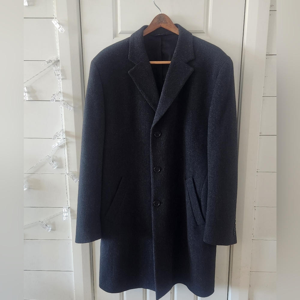 Jos A Bank Tweed Dress Coat 42L